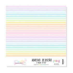adhesivo de diseño lineas de colores fiesta
